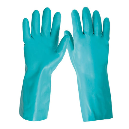 Green Nitrile Flock Lined - Curvedco
